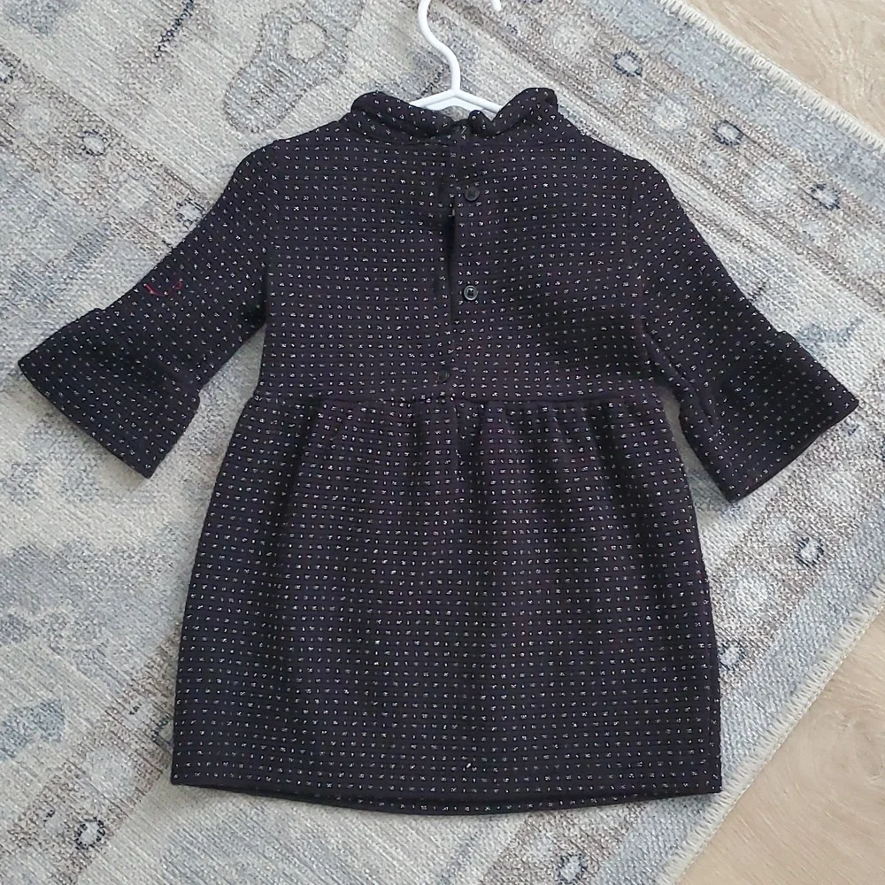 Janie and Jack Juno Valentine Baby Girls Metallic Dot Dress Sz18-24m